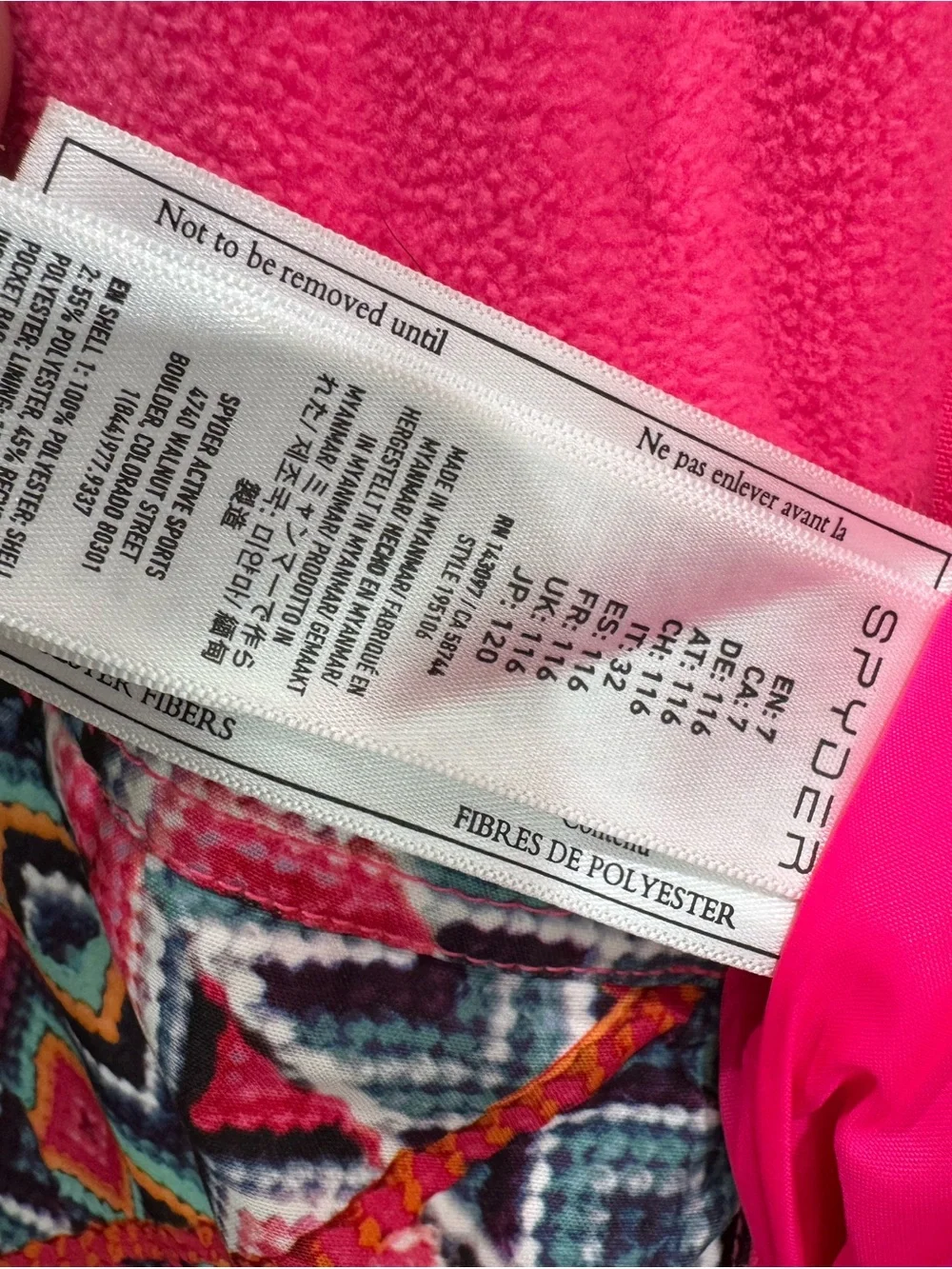 Spyder Girls Ski Bib Snow Pants Pink Fleece Insulated Winter Size 7 Snowboard